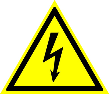 W08 внимание! опасность поражения электрическим током  (пленка, сторона 200 мм) - Знаки безопасности - Знаки по электробезопасности - Магазин охраны труда Протекторшоп